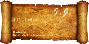 Ill Judit névjegykártya